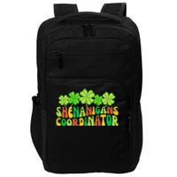 St Patrick's Day Shenanigan Coordinator Irish Clovers Groovy Impact Tech Backpack