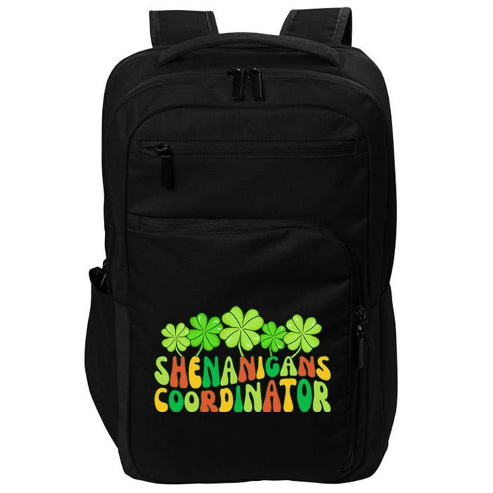 St Patrick's Day Shenanigan Coordinator Irish Clovers Groovy Impact Tech Backpack