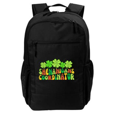 St Patrick's Day Shenanigan Coordinator Irish Clovers Groovy Daily Commute Backpack