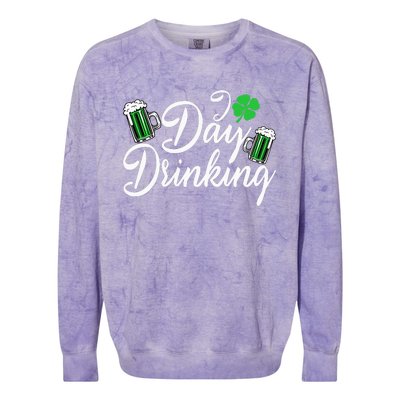 St Patricks Day I Love Day Drinking Funny Gifts Beer Lover Colorblast Crewneck Sweatshirt