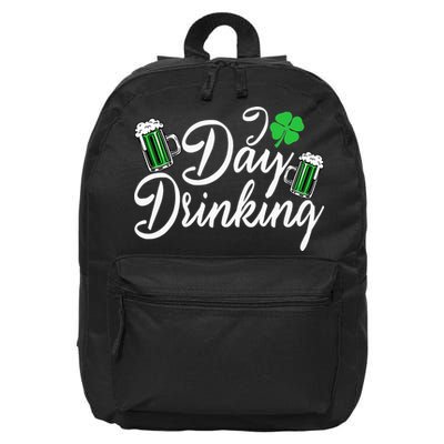 St Patricks Day I Love Day Drinking Funny Gifts Beer Lover 16 in Basic Backpack