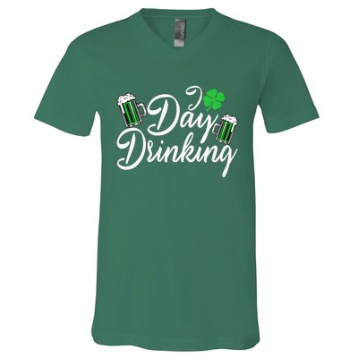 St Patricks Day I Love Day Drinking Funny Gifts Beer Lover V-Neck T-Shirt