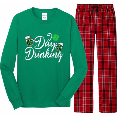 St Patricks Day I Love Day Drinking Funny Gifts Beer Lover Long Sleeve Pajama Set