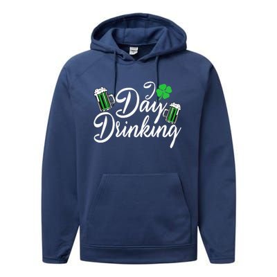 St Patricks Day I Love Day Drinking Funny Gifts Beer Lover Performance Fleece Hoodie