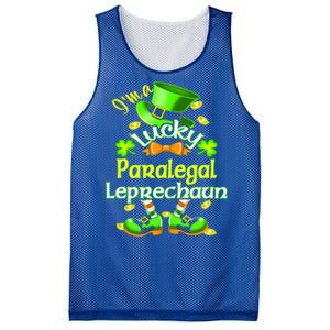 St Patrick's Day Paralegal Costume I'm A Lucky Leprechaun Gift Mesh Reversible Basketball Jersey Tank