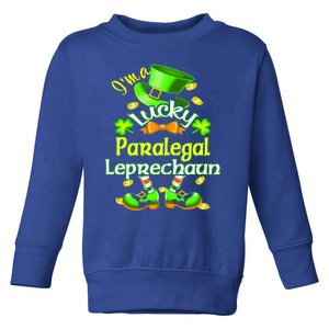 St Patrick's Day Paralegal Costume I'm A Lucky Leprechaun Gift Toddler Sweatshirt