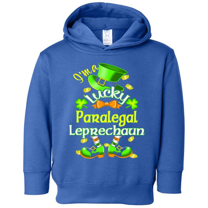 St Patrick's Day Paralegal Costume I'm A Lucky Leprechaun Gift Toddler Hoodie