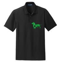 St. Patricks Day Saint Dachshund Weiner Dog Shamrock Paddy Gift Dry Zone Grid Polo