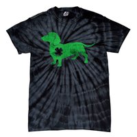 St. Patricks Day Saint Dachshund Weiner Dog Shamrock Paddy Gift Tie-Dye T-Shirt