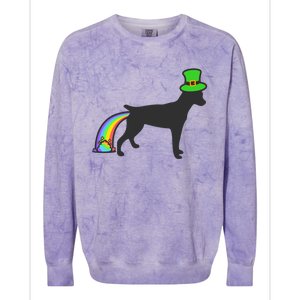 St Patrick's Day Rainbow Dog Gift Rat Terrier Gift Colorblast Crewneck Sweatshirt