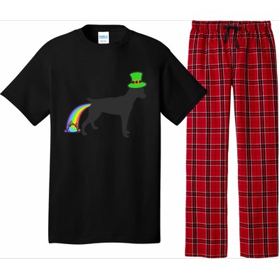 St Patrick's Day Rainbow Dog Gift Rat Terrier Gift Pajama Set