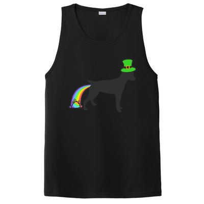 St Patrick's Day Rainbow Dog Gift Rat Terrier Gift PosiCharge Competitor Tank