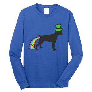 St Patrick's Day Rainbow Dog Gift Rat Terrier Gift Long Sleeve Shirt