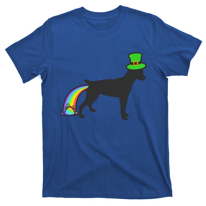 St Patrick's Day Rainbow Dog Gift Rat Terrier Gift T-Shirt