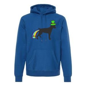 St Patrick's Day Rainbow Dog Gift Rat Terrier Gift Premium Hoodie