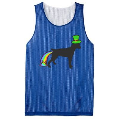 St Patrick's Day Rainbow Dog Gift Rat Terrier Gift Mesh Reversible Basketball Jersey Tank