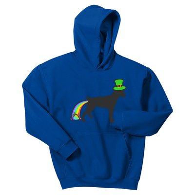 St Patrick's Day Rainbow Dog Gift Rat Terrier Gift Kids Hoodie