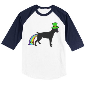 St Patrick's Day Rainbow Dog Gift Rat Terrier Gift Baseball Sleeve Shirt