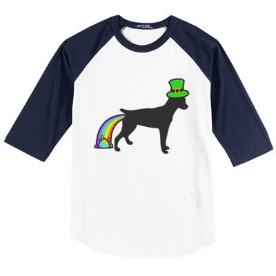 St Patrick's Day Rainbow Dog Gift Rat Terrier Gift Baseball Sleeve Shirt