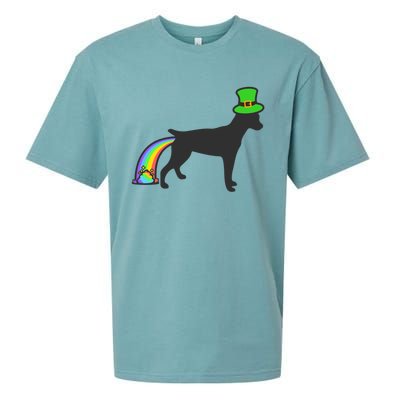 St Patrick's Day Rainbow Dog Gift Rat Terrier Gift Sueded Cloud Jersey T-Shirt