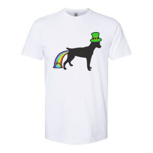 St Patrick's Day Rainbow Dog Gift Rat Terrier Gift Softstyle CVC T-Shirt