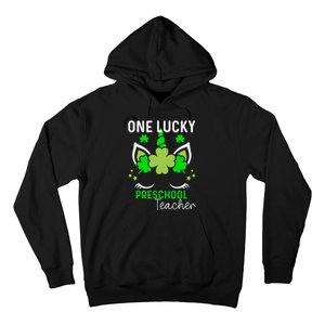 St Patrick's Day One Lucky Preschool Teacher Hoodie