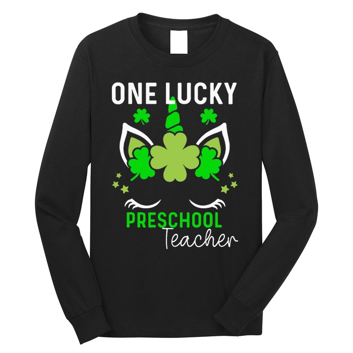 St Patrick's Day One Lucky Preschool Teacher Long Sleeve Shirt