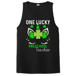 St Patrick's Day One Lucky Preschool Teacher PosiCharge Competitor Tank