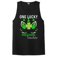 St Patrick's Day One Lucky Preschool Teacher PosiCharge Competitor Tank