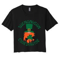 St Patrick's Day Shenanigan Coordinator Irish Clovers Women's Crop Top Tee