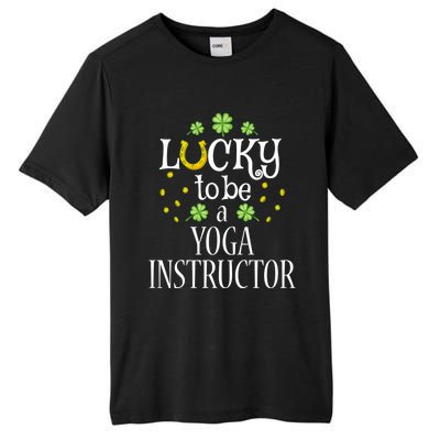 St Patricks Day Lucky To Be A Yoga Instructor Gift Tall Fusion ChromaSoft Performance T-Shirt