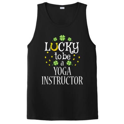 St Patricks Day Lucky To Be A Yoga Instructor Gift PosiCharge Competitor Tank