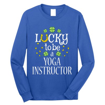 St Patricks Day Lucky To Be A Yoga Instructor Gift Long Sleeve Shirt