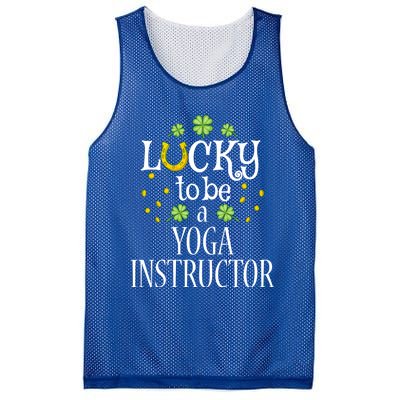 St Patricks Day Lucky To Be A Yoga Instructor Gift Mesh Reversible Basketball Jersey Tank