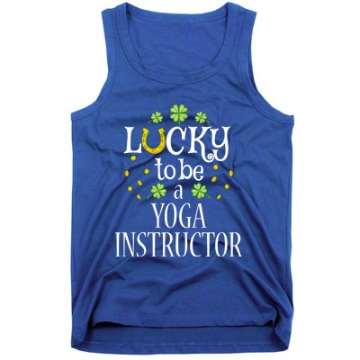 St Patricks Day Lucky To Be A Yoga Instructor Gift Tank Top