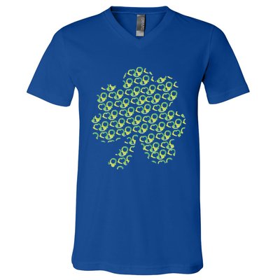 St Patricks Day Funny Gift Police Handcuffs Gift V-Neck T-Shirt