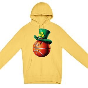 St. PatrickS Day Basketball Hat Sticker Sports & Luck Premium Pullover Hoodie