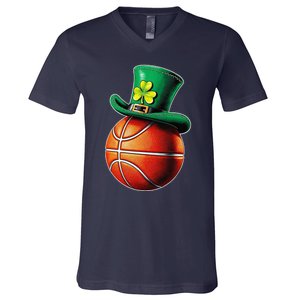 St. PatrickS Day Basketball Hat Sticker Sports & Luck V-Neck T-Shirt