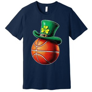 St. PatrickS Day Basketball Hat Sticker Sports & Luck Premium T-Shirt