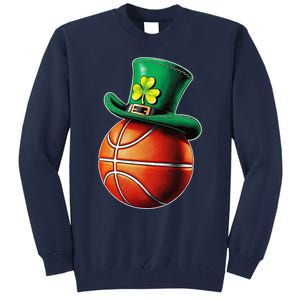 St. PatrickS Day Basketball Hat Sticker Sports & Luck Tall Sweatshirt