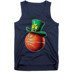 St. PatrickS Day Basketball Hat Sticker Sports & Luck Tank Top