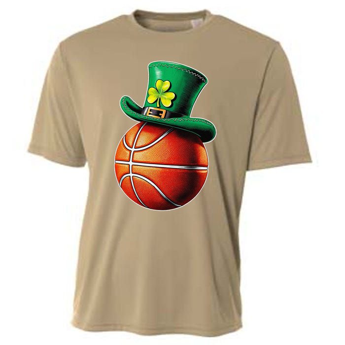 St. PatrickS Day Basketball Hat Sticker Sports & Luck Cooling Performance Crew T-Shirt