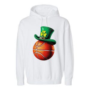 St. PatrickS Day Basketball Hat Sticker Sports & Luck Garment-Dyed Fleece Hoodie