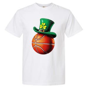 St. PatrickS Day Basketball Hat Sticker Sports & Luck Garment-Dyed Heavyweight T-Shirt