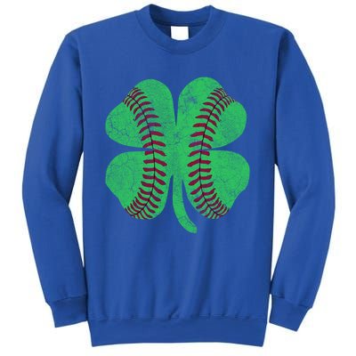 St Patrick's Day Shamrock Baseball Player Costume Gift Sweatshirt