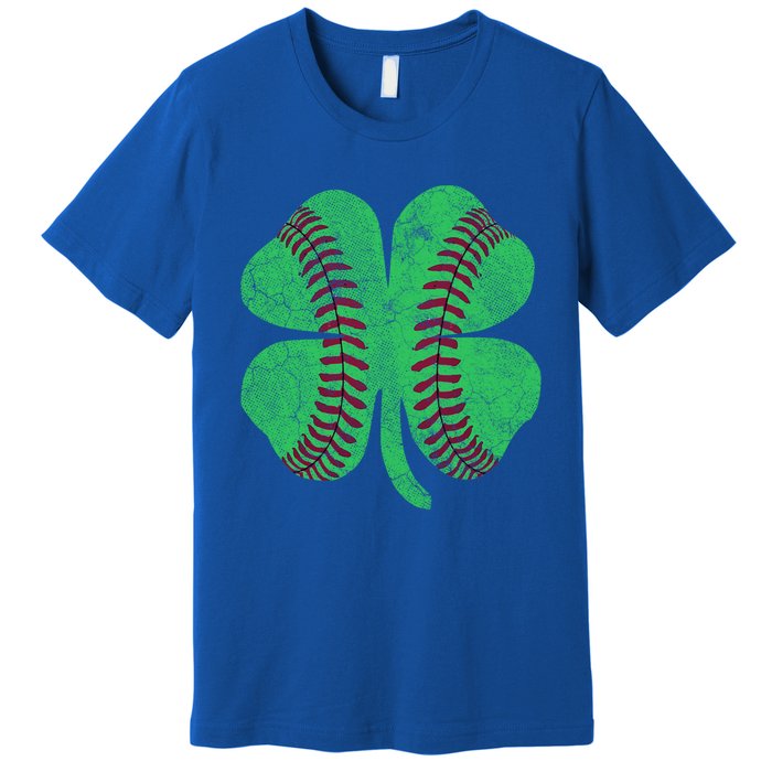 St Patrick's Day Shamrock Baseball Player Costume Gift Premium T-Shirt