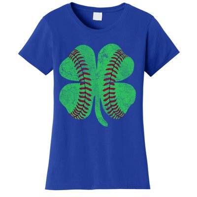 St Patrick's Day Shamrock Baseball Player Costume Gift Women's T-Shirt