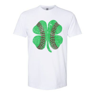 St Patrick's Day Shamrock Baseball Player Costume Gift Softstyle® CVC T-Shirt