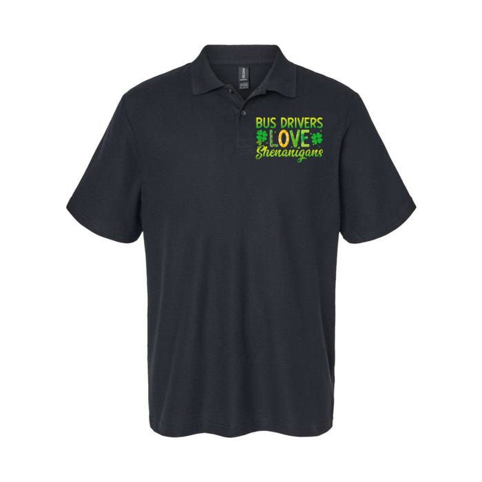 St. Patrick's Day St. Patty Bus Drivers Love Shenanigans Softstyle Adult Sport Polo