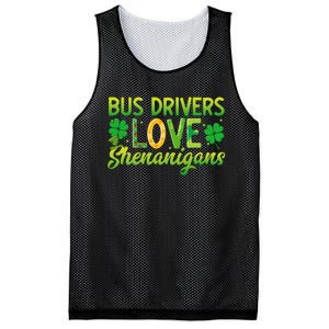 St. Patrick's Day St. Patty Bus Drivers Love Shenanigans Mesh Reversible Basketball Jersey Tank